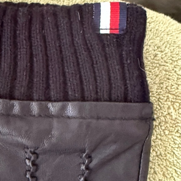 Tommy Hilfiger Gloves Leather Fleece Lined Winter Touch Screen $99 Men's L - Picture 3 of 5